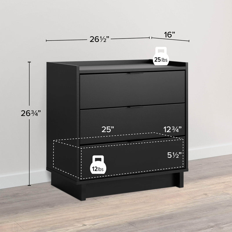 Pending - Modubox Nightstand Simply Modern 3-Drawer Nightstand - Available in 3 Colours