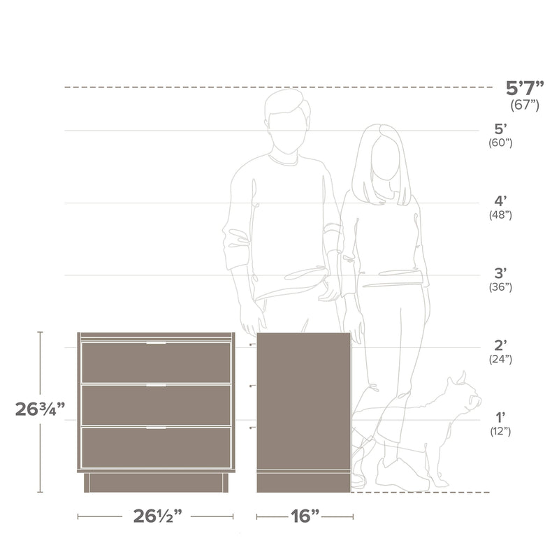 Pending - Modubox Nightstand Simply Modern 3-Drawer Nightstand - Available in 3 Colours