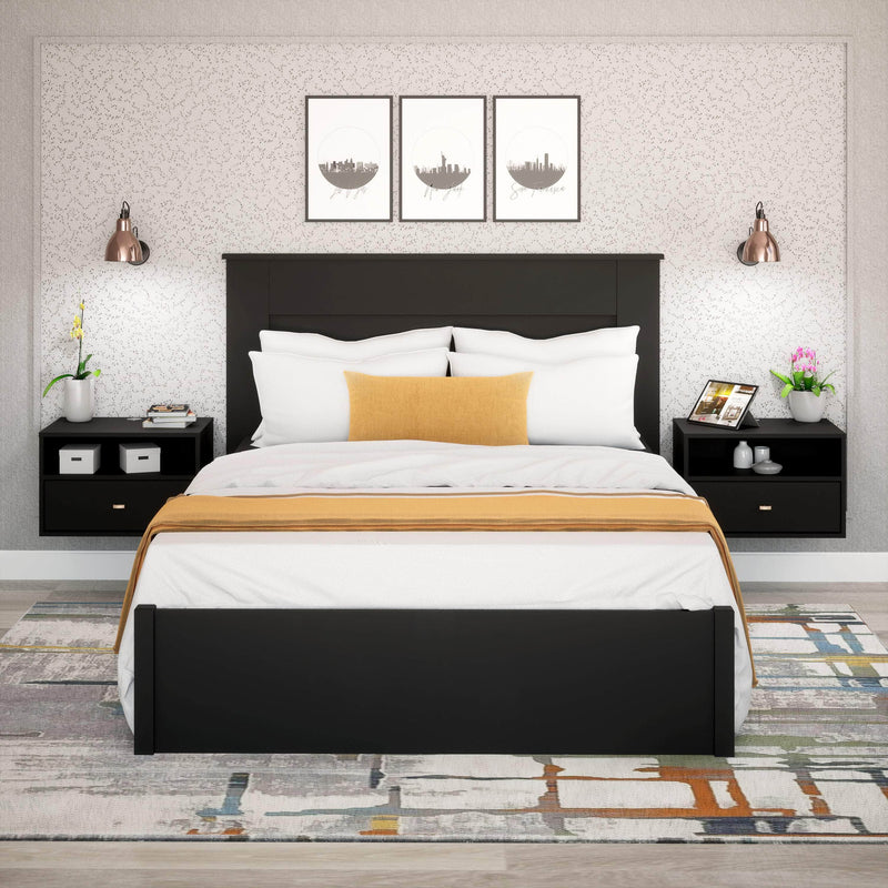 Pending - Modubox Nightstand Sonoma 1-Drawer Floating Nightstand (Set of 2) in Black