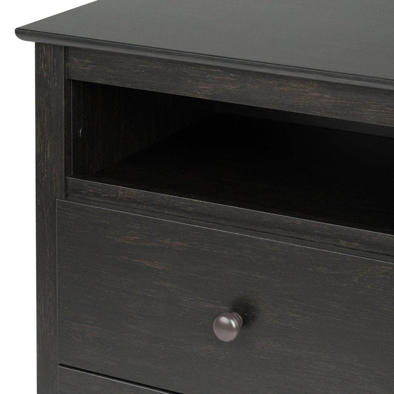 Pending - Modubox Nightstand Sonoma 2-Drawer Open Shelf Nightstand in Washed Black