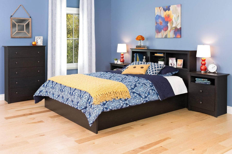 Pending - Modubox Nightstand Sonoma 2-Drawer Open Shelf Nightstand in Washed Black