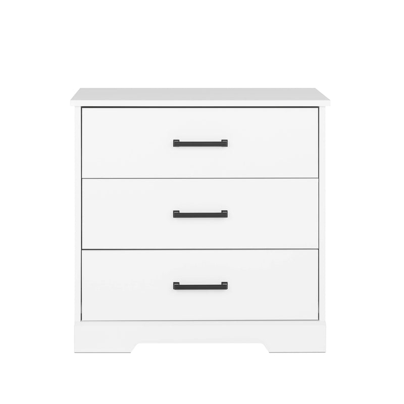 Pending - Modubox Nightstand White Rustic Ridge Farmhouse 3-Drawer Nightstand - Available in 4 Colours