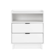 Pending - Modubox Nightstand White Simply Modern 2-Drawer Nightstand - Available in 3 Colours