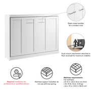Pending - Modubox Pur 80"W Full Horizontal Murphy Bed - Available in 2 Colours
