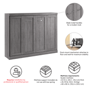 Pending - Modubox Pur 85"W Queen Horizontal Murphy Bed - Available in 2 Colours