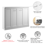 Pending - Modubox Pur 85"W Queen Horizontal Murphy Bed - Available in 2 Colours