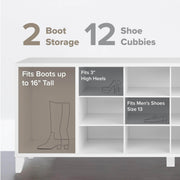 Pending - Modubox Shoe Cabinet 60" Wide Shoe Bench in White