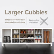 Pending - Modubox Shoe Cabinet 60" Wide Shoe Bench in White