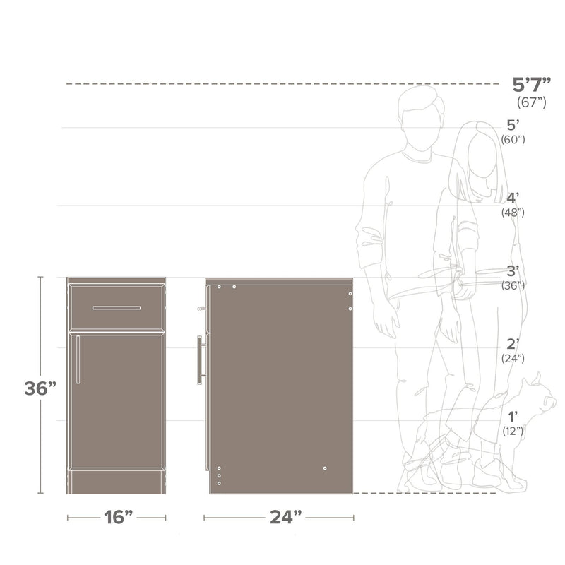 Pending - Modubox Storage Cabinet Elite 16" Base Storage Cabinet - Available in 2 Colours