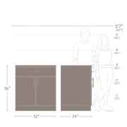 Pending - Modubox Storage Cabinet Elite 32" 2-Door Base Storage Cabinet in White