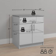 Pending - Modubox Storage Cabinet Elite 32" 2-Door Base Storage Cabinet in White