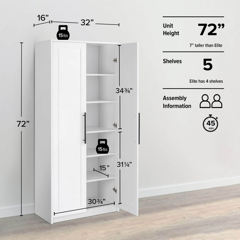 Pending - Modubox Storage Cabinet Elite Premium 72" Storage Cabinet in White