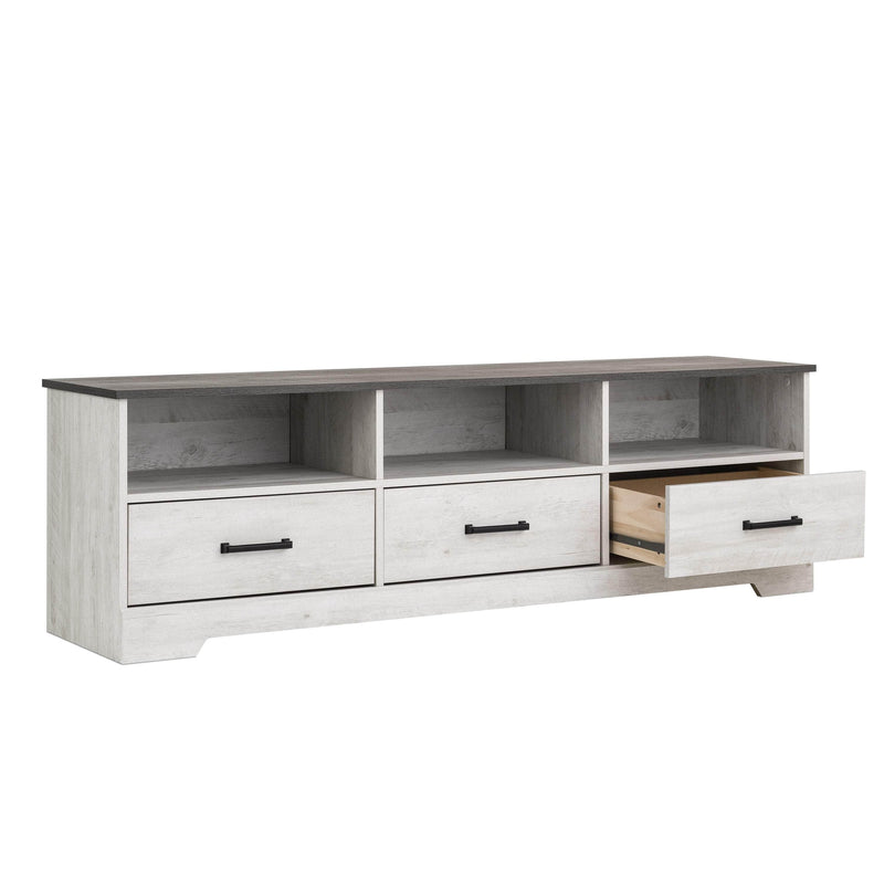 Pending - Modubox TV Stand Rustic Ridge 66" TV Stand in White Washed