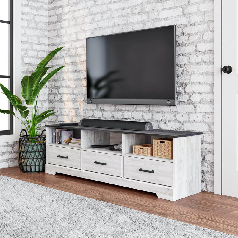 Pending - Modubox TV Stand Rustic Ridge 66" TV Stand in White Washed