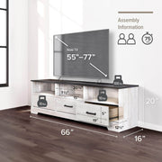 Pending - Modubox TV Stand Rustic Ridge 66" TV Stand in White Washed