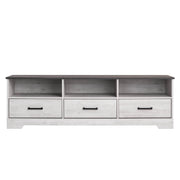 Pending - Modubox TV Stand Rustic Ridge 66" TV Stand in White Washed