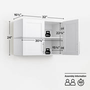 Pending - Modubox Wall Cabinet Elite 32" Wall Cabinet in White