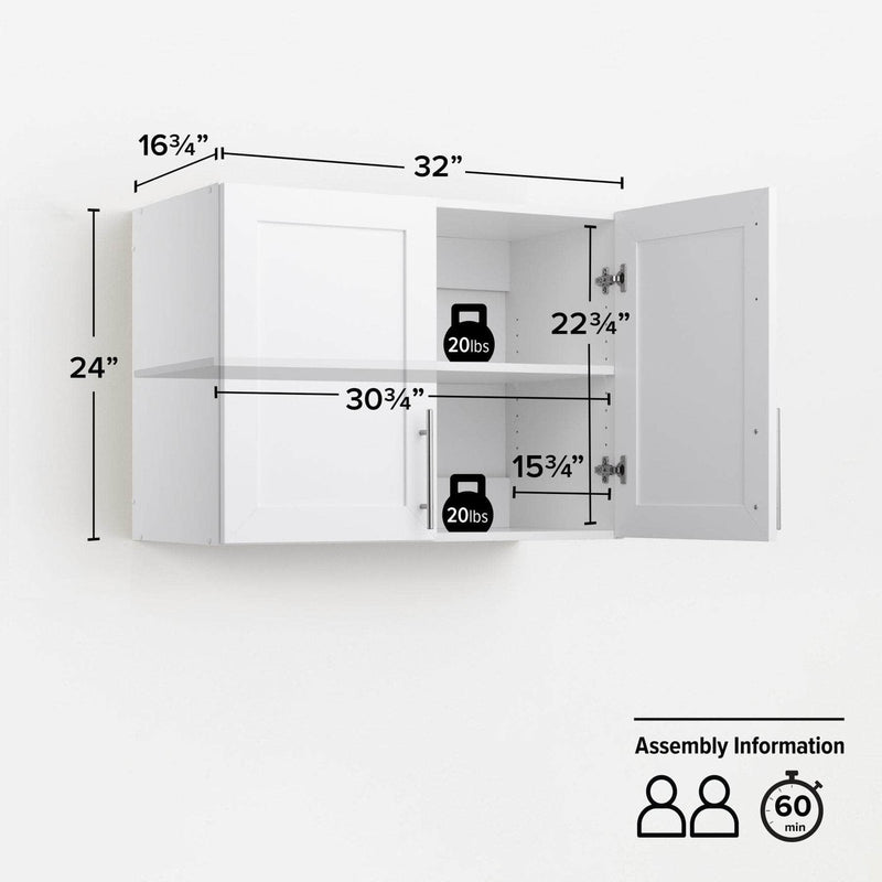Pending - Modubox Wall Cabinet Elite 32" Wall Cabinet in White