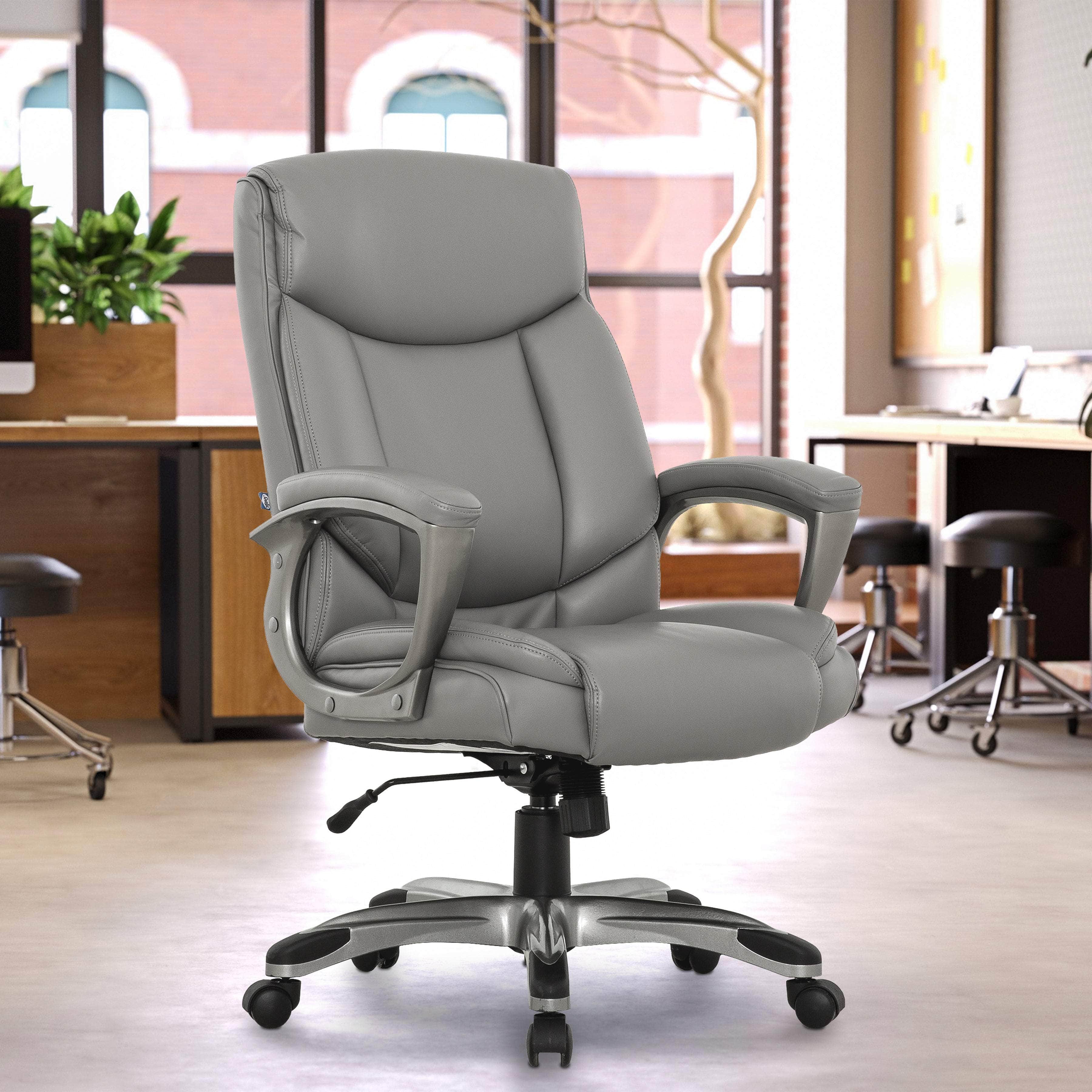 Sealy Kent Faux Leather Swivel Office Chair in Grey — Wholesale