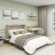 Pending - Review Queen Size Murphy Cabinet Chest Bed with Storage Drawer and USB Ports in Light Grey