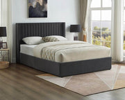 Pending - True Contemporary Grey Velvet Bed - Available in 2 Sizes