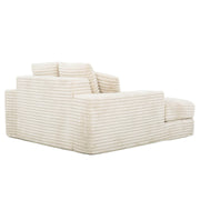 Primo International Chair Sealy Snug Cuddler Chaise Foam Lounger in Beige Minky Corduroy