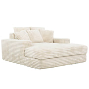 Primo International Chair Sealy Snug Cuddler Chaise Foam Lounger in Beige Minky Corduroy