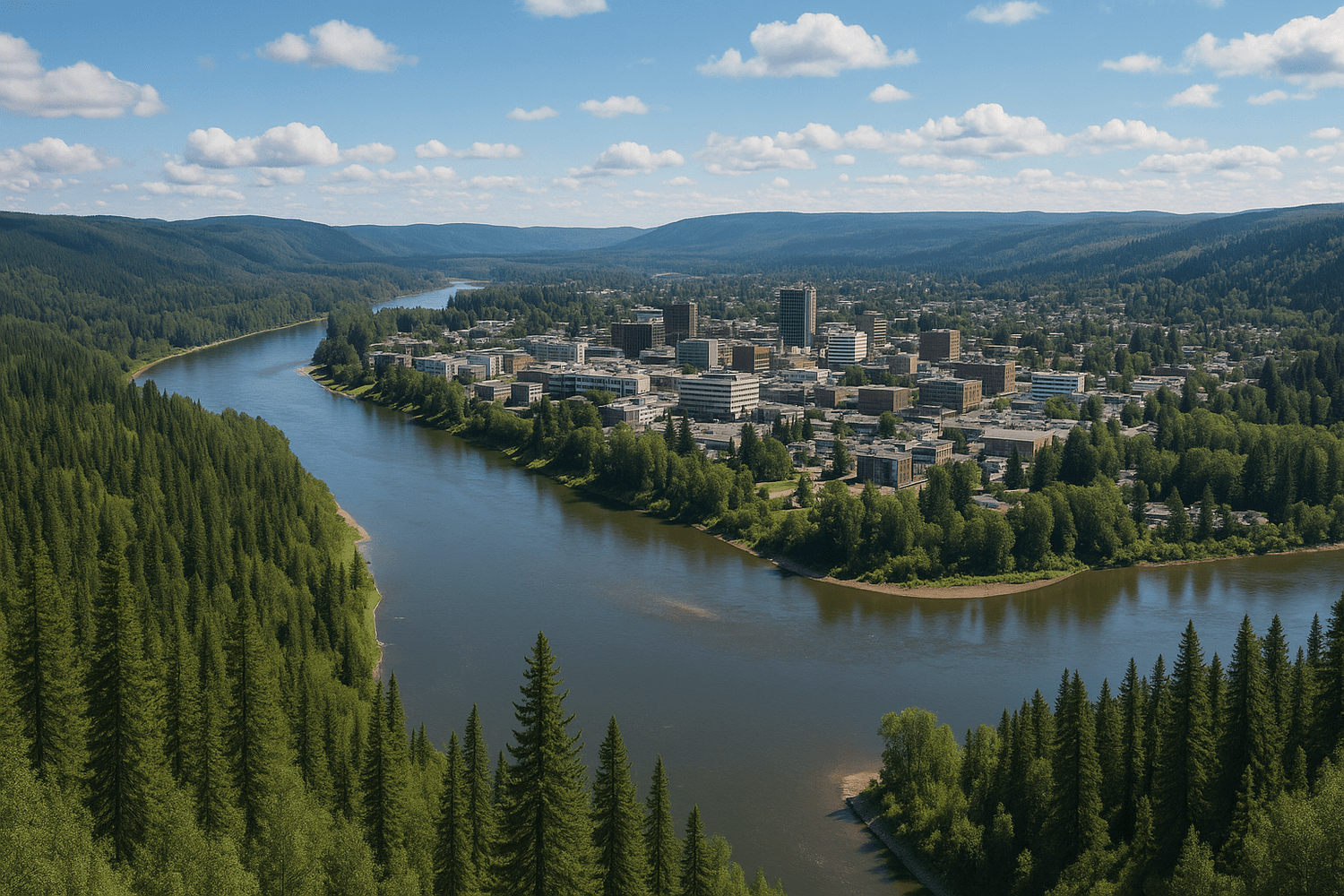 pringe george, british columbia city landscape