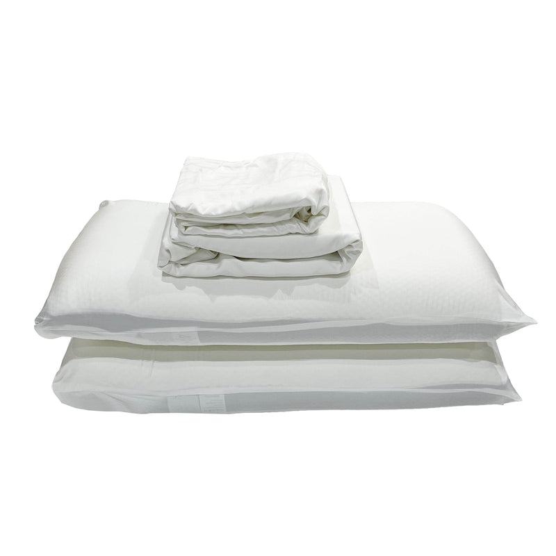 Rest Therapy Bedding Package Queen Breeze Bamboo Bed Sheet and Pillowcase Bedding Package in White - Available in 4 Sizes