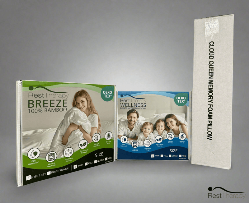 Rest Therapy Bedding Package Standard Twin, Full, Queen, or King Size Bedding Package
