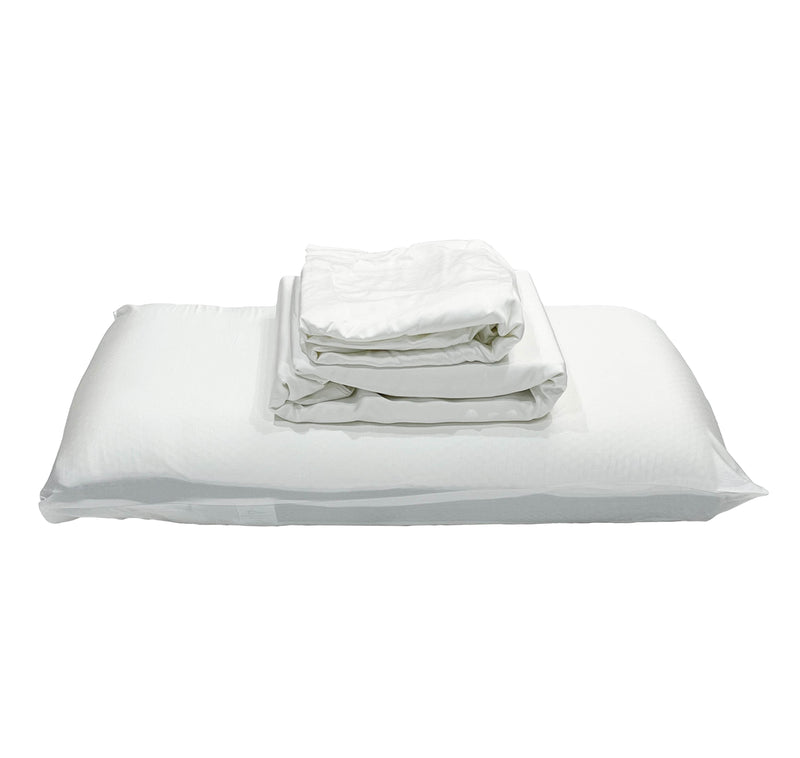 Rest Therapy Bedding Package Twin Breeze Bamboo Bed Sheet and Pillowcase Bedding Package in White - Available in 4 Sizes