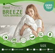 Rest Therapy Duvet Cover Breeze Bamboo Duvet Cover in White - Available in 4 Sizes