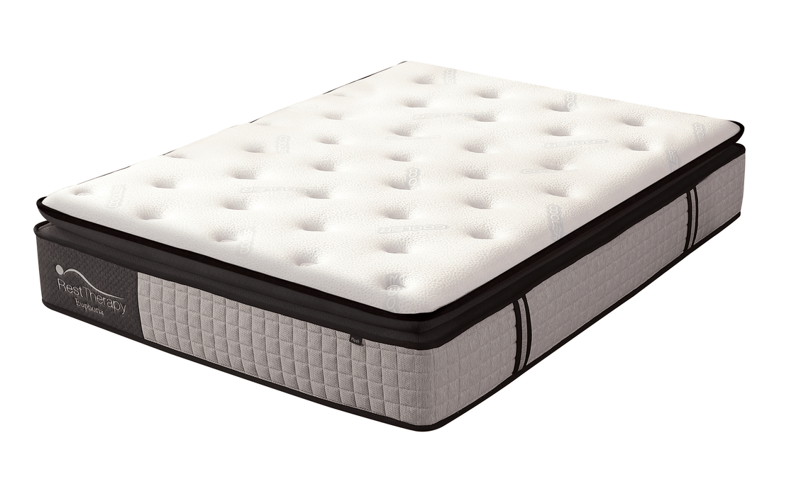 Rest Therapy Mattress Queen 14" Euphoria Hybrid Pocket Coil Twin, Full, Queen, or King Size Bed Mattresses