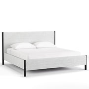 Rustic Classics Bed King Muskoka Upholstered Oak Platform Bed in Black - Available in 2 Sizes