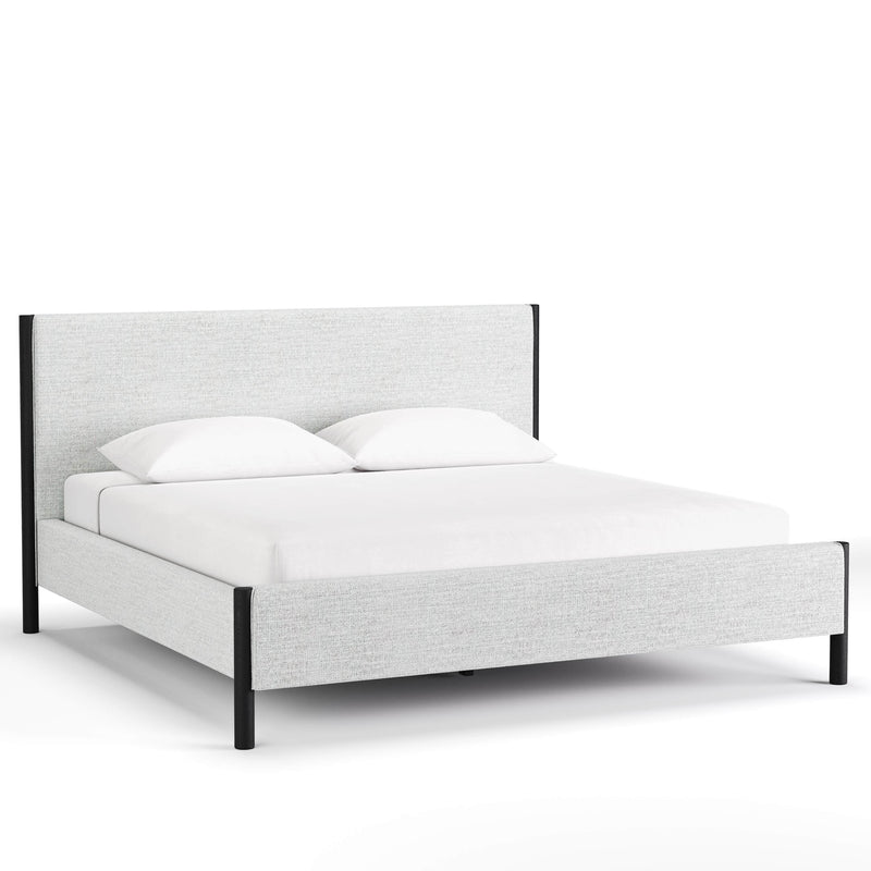 Rustic Classics Bed King Muskoka Upholstered Oak Platform Bed in Black - Available in 2 Sizes
