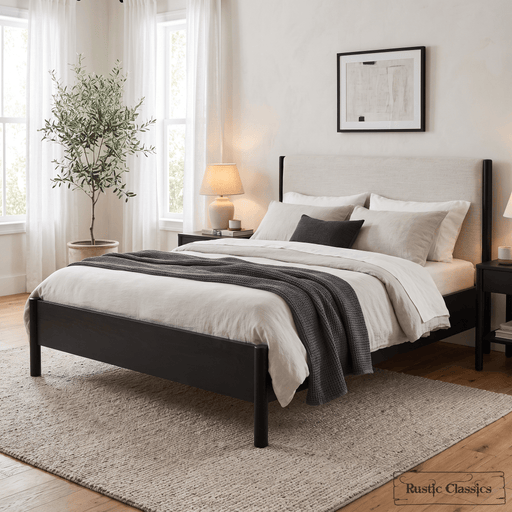 Rustic Classics Bed Muskoka Oak Platform Bed in Black - Available in 2 Sizes