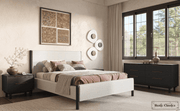 Rustic Classics Bed Muskoka Upholstered Oak Platform Bed in Black - Available in 2 Sizes