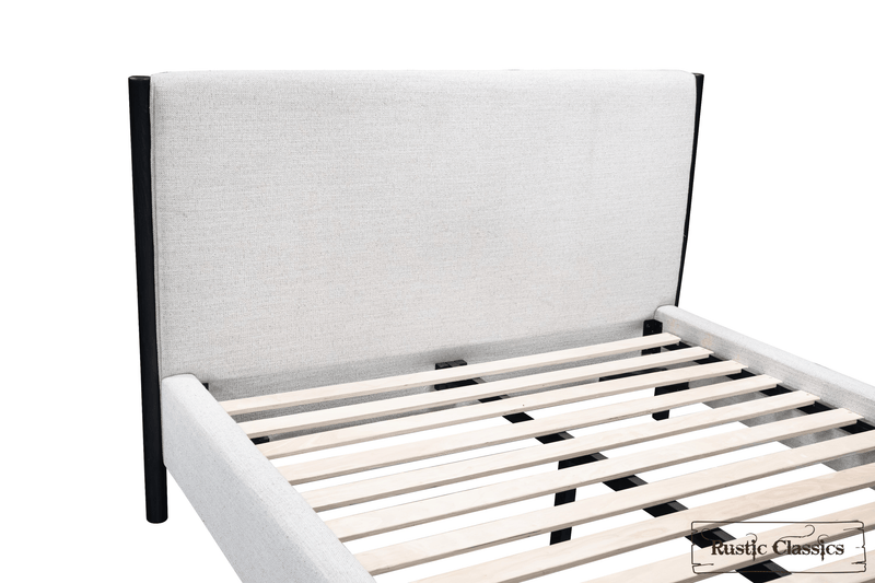 Rustic Classics Bed Muskoka Upholstered Oak Platform Bed in Black - Available in 2 Sizes