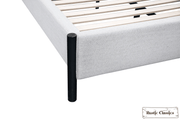 Rustic Classics Bed Muskoka Upholstered Oak Platform Bed in Black - Available in 2 Sizes