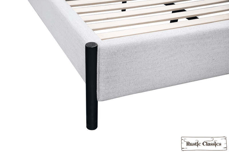 Rustic Classics Bed Muskoka Upholstered Oak Platform Bed in Black - Available in 2 Sizes