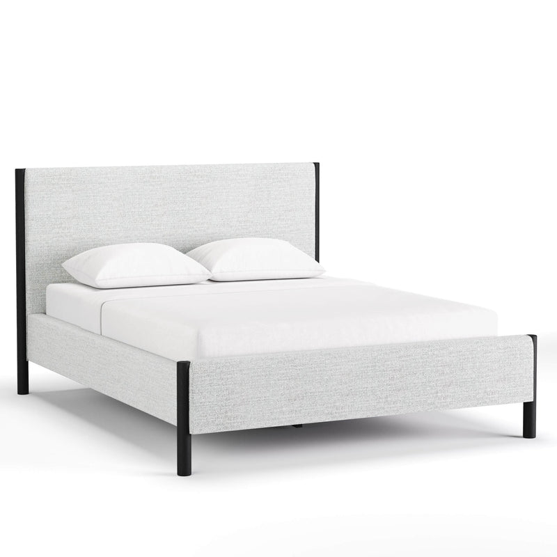 Rustic Classics Bed Queen Muskoka Upholstered Oak Platform Bed in Black - Available in 2 Sizes