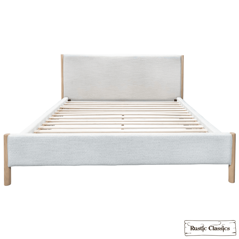Rustic Classics Bed Tofino Upholstered Oak Platform Bed in Beachwood - Available in 2 Sizes