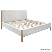 Rustic Classics Bed Tofino Upholstered Oak Platform Bed in Beachwood - Available in 2 Sizes