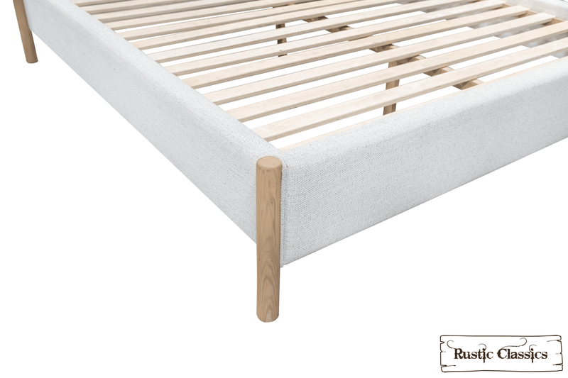 Rustic Classics Bed Tofino Upholstered Oak Platform Bed in Beachwood - Available in 2 Sizes