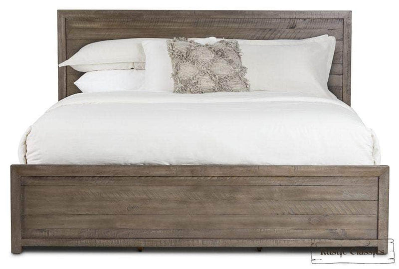Rustic Classics Bed Whistler Reclaimed Wood Platform Bed with 4 Storage Drawers in Grey - Available in 2 Sizes