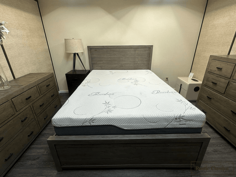 Rustic Classics Bed Whistler Reclaimed Wood Platform Bed with 4 Storage Drawers in Grey - Available in 2 Sizes