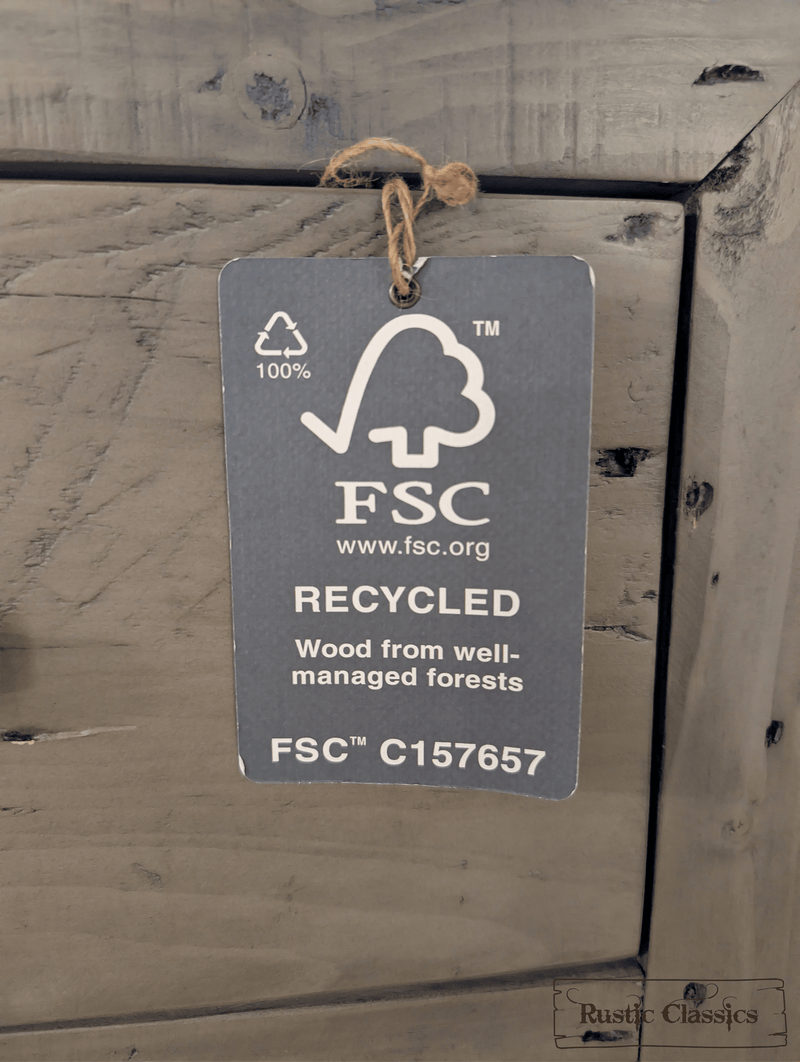 Rustic Classics Bed Whistler Reclaimed Wood Platform Bed with 4 Storage Drawers in Grey - Available in 2 Sizes