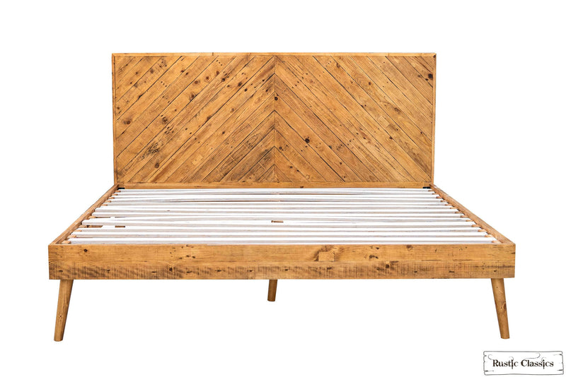 Rustic Classics Bedroom Set Cypress 4 Piece Reclaimed Wood Platform Bedroom Furniture Set in Spice - Available in 2 Sizes