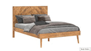 Rustic Classics Bedroom Set Cypress 5 Piece Reclaimed Wood Platform Bedroom Furniture Set in Spice - Available in 2 Sizes
