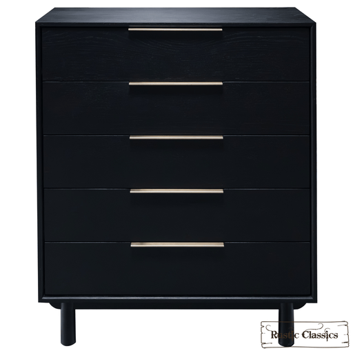 Rustic Classics Drawer Chest Muskoka Oak 5 Drawer Chest in Black